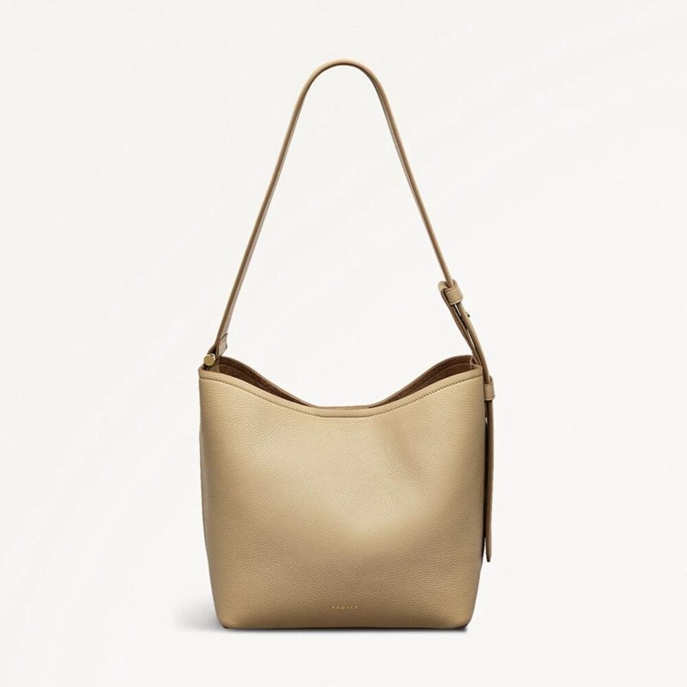 Radley London Bathurst Mews Medium Ziptop Shoulder Bag In Light Beige